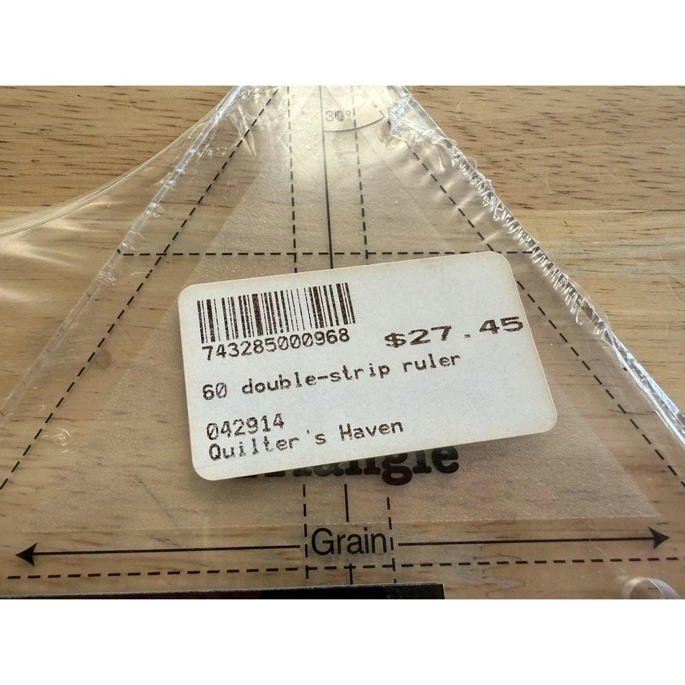 Creative Grids 60 Degree Double-Strip Quilt Ruler New Sealed